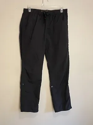 Gramicci Pants Mens Large 31” Inseam Softshell Black Belted Rool Up Convertible • $34.92