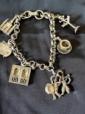 Vintage CORO 50's New Orleans Charm Bracelet • $12.99