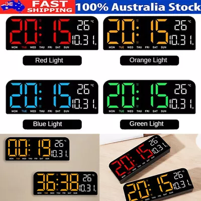 Digital Large Big Jumbo LED Wall Desk Clock Display With Calendar Temperature AU • $25.83