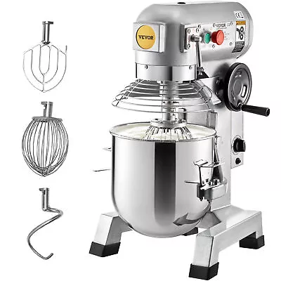 VEVOR Commercial 30Qt Dough Food Mixer 3 Speed Gear Driven Bakery 1100W W/ Timer • $159.99