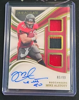 2023 Panini Immaculate Mike Alstott AUTO PATCH PC-MAL /99 Tampa Bay Buccaneers • $49.99