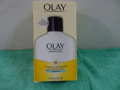 Olay Complete Daily Moisturizer For SensitiveSkin W/ SPF 15 6 Fl Oz Exp 12/24+ • $12.29