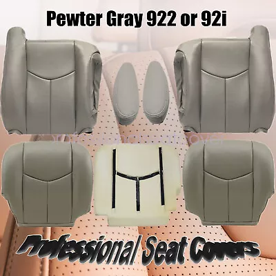 Replacement Leather Seat Cover Gray New For 2003-2006 Chevy Silverado GMC Sierra • $43.69