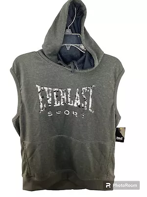 NEW! Everlast Sleeveless Hoodie Training Boxing Gray Camouflage Logo Men's Large • $34.99