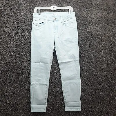 Else Jeans Women 29 Sky Blue Straight Leg Stretch Dyed Denim Mid Waist Cute Pant • $3
