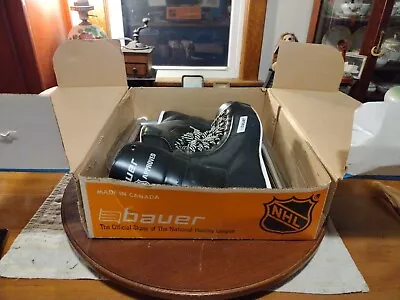 Vintage Bauer Official Skate Of NHL Ice Skate Pair Size 11 Black Canada W/ Box • $39.95