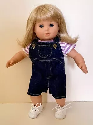 Denim Shortall & Shirt LAV For American Girl Bitty Baby Or TWIN (OUTFIT ONLY) • $20.50