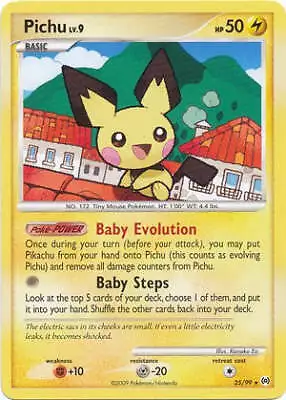 Pokemon Platinum Arceus Single Card Rare Pichu 25/99 ~ Lightly Played ~ RJG • $6