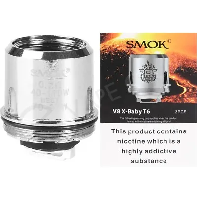 SMOK V8 | X Baby |Q2 EU Core |Mesh Replacement Coils (pack Of 3)| Clearance Sale • £4.49