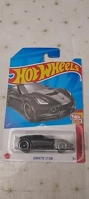 Hot Wheels 2023 New GREY CORVETTE C7 Z06 HW THEN & NOW Series 1/10 • $4.50