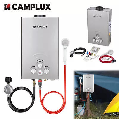 Camplux 8L Tankless Gas Water Heater 2.11 GPM On Demand Hot Portable Shower RV • $218