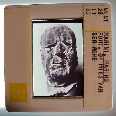 Marino Marini  Portrait Of Mies Van Der Rohe  1967 Art 35mm Glass Slide • $20