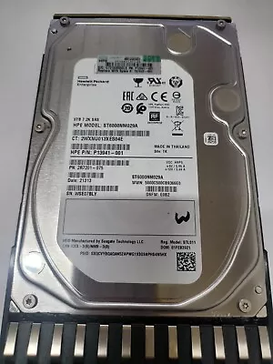 Hp / Seagate 6tb Sas 3.5  Hard Disk Drive Model: St6000nm029a P/n: 787643-001 • $88