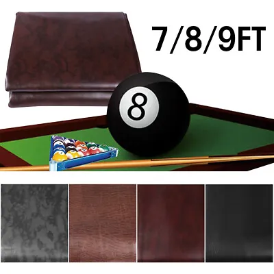 Heavy Duty Leatherette Billiard Pool Table Cover Dust Waterproof Fitted 7'/8'/9' • $29.98