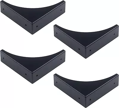 Metal Box Corner Protector Decorative Edge Cover Safety Guard Pack Of 4 Black • $19.88