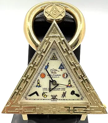 Scarce Vintage 1970s Waltham Manual Wind Masonic Pyramid Watch 17j • $217.50