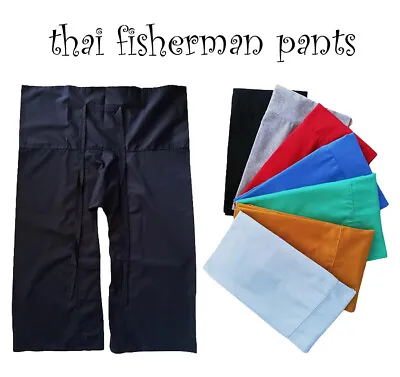 $21.95 • Buy Thai Fisherman Pants Mens / Womens Cotton Baggy Casual Yoga Hippie Boho Trousers