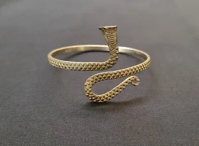 Vintage Brass Cobra Snake Arm Bangle Bracelet • $20