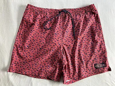 Vineyard Vines Swim Trunks Island Chappy Pink Airplanes Mens L • $24.99