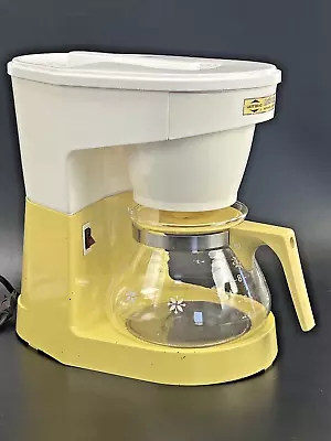 West Bend Quik-Drip Coffee Maker 56620 Vintage 10 Cup Yellow Flower Carafe-Works • $89