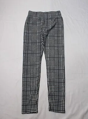 Shein Women's Privé Glen Plaid Wide Waistband Leggings AR8 Black & White Small  • $9.98