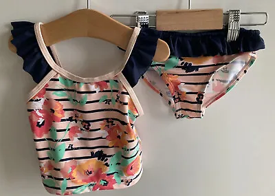 *Soulcal & Co Baby Girls Swimsuit/Bikini Set 0-3-6 Months* Excellent Condition* • £4