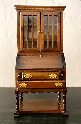 Wooden Dollhouse Miniature Secretary Writing Desk • $24.99