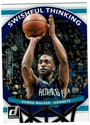 Kemba Walker 2017-18 Panini Donruss Swishful Thinking Press Proof UConn Celtics • $3