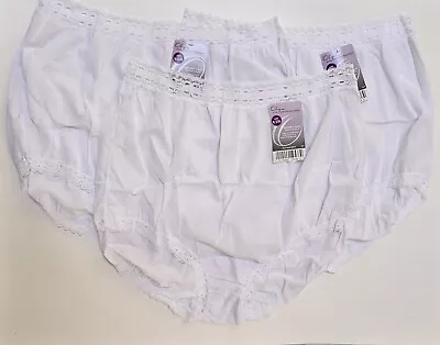 Lot 3 Vtg Olga Panties Famous Scoop Secret Hug 873 White Full Panty Briefs Sz 9 • $65