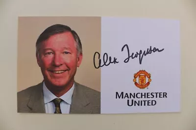 2002-04 Sir Alex Ferguson Signed Manchester United Club Card (27359) • £30