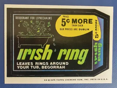 75 Wacky Packages Series 14 Tan Back    Irish Ring     Nm/mt • $25.95
