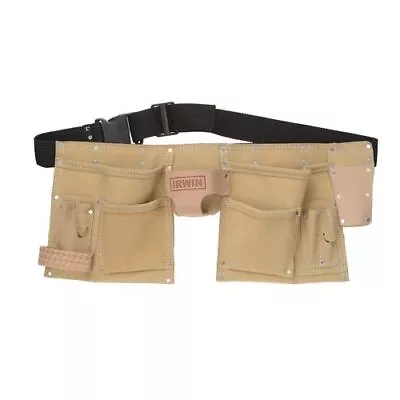 IRWIN 10 Pocket Split Leather Construction Tool Belt • $88.80