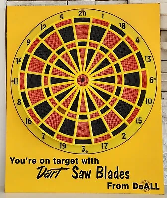 Vintage DoAll Dart Saw Blades Dart Board Advertising Sign  • $99.95