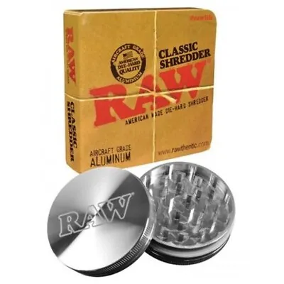 RAW Herb Grinder 2 Part Super Shredder Piece Magnetic Metal Aluminium 50mm • £9.49