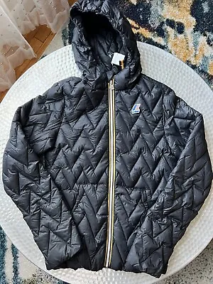 Mens K-Way Quilted Down Jacket Sz Small S Black NWT Rare!! • $129.99