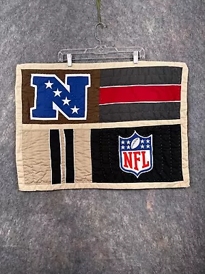 Pottery Barn Teen Pillow Sham NFL Football Team Logos Blue Red Black Color Block • $18.99