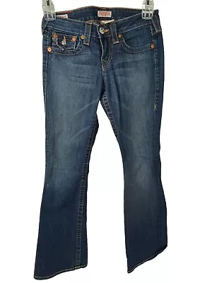 TRUE RELIGION Disco Becky Bootcut Flap Pockets Women’s Mid Rise Jeans Size 27 30 • $20.24