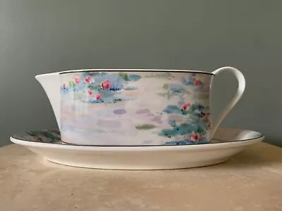 MIKASA MAXIMA Monet GRAVY BOAT & 8.5  UNDER PLATE Super Strong Fine China Japan • $49.95