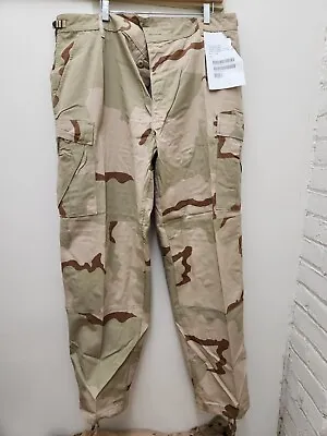 Military Issued 3 Color Desert Combat Trousers-NEW-XLR • $34.95