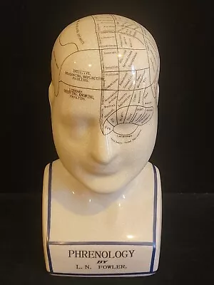 NEW Vintage Phrenology Porcelain L.N. Fowler Psychology Bust Head Model Figure • $45