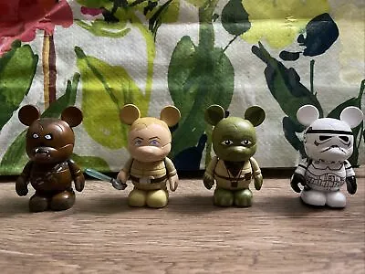 DISNEY Vinylmation 3  Star Wars Yoda Stormtrooper Chewbacca Luke Skywalker Lot • $16