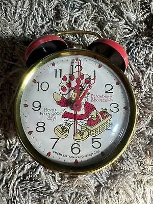 Vintage 1981 Strawberry Shortcake Alarm Clock American Greetings Corp Bradley • $8