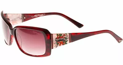 Ed Hardy Sunglasses Heart & Dagger - Burgendy With Case And Box • $89.99