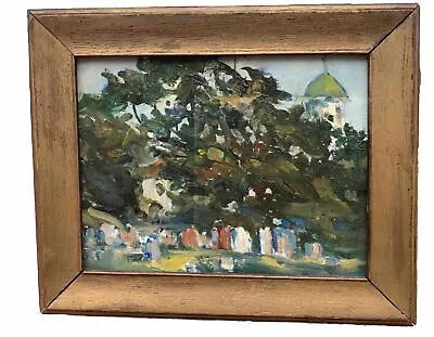 VTG Landscape Expressionist Mid Century Modern Painting Modernist Brutalist • $68