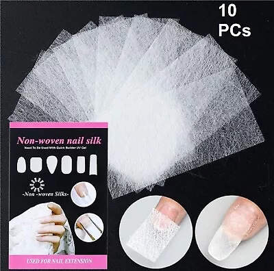 Fake False Nail Silk Gel Wrap Extension Kit Gel Non-Woven French Acrylic Tips AU • $7.99