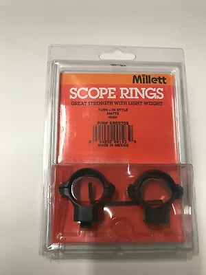 Millet Steel Rings - Turn-in - 1  Diameter -  Matte - High -  Sr00703 • $23.99