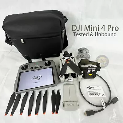 USED-DJI Mini 4 Pro Drone With RC 2 Remote-249g Battery-Bag-High Quality Cable • $774.99