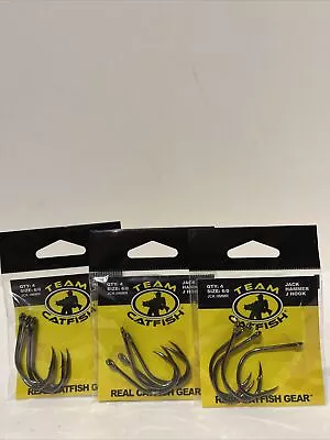 Team Catfish Jack Hammer Bait Hook J Hook Size: 6/0 Lot Of 3 Packs • $12.99