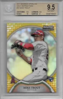 2011 Mike Trout Sterling Gold Refractor RC- BGS 9.5 Gem Mint W/10 Sub... #50/50 • $5449.86