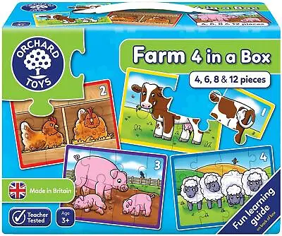 £10 • Buy Orchard Toys - Farm Four In A Box First Jigsaw Puzzle